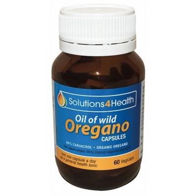 Solutions 4 Health Oil of Wild Oregano - 60 VegeCaps - L'Organic