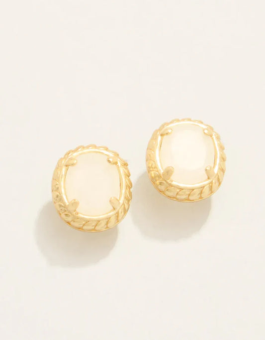 Spartina 449 Karina Stud Earrings White