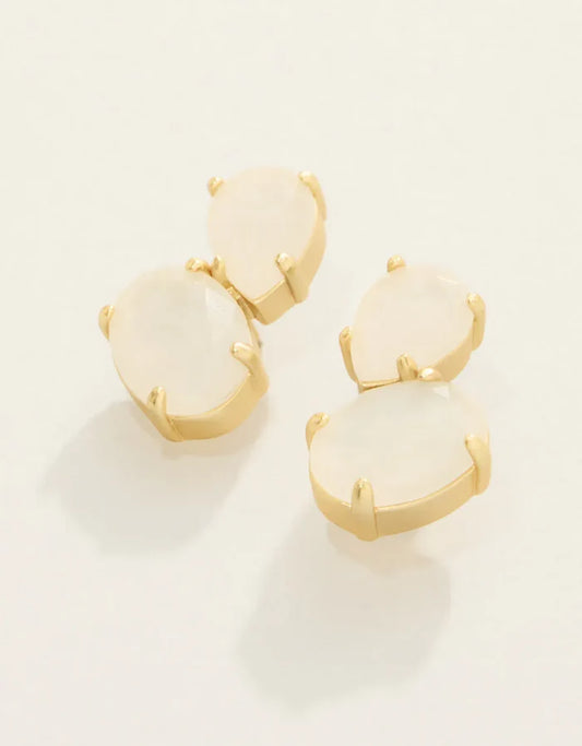 Spartina 449 Naiad Dewdrop Stud Earrings White