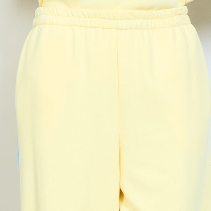 Sporty wide leg jersey trousers with contrast side stripes wholesale