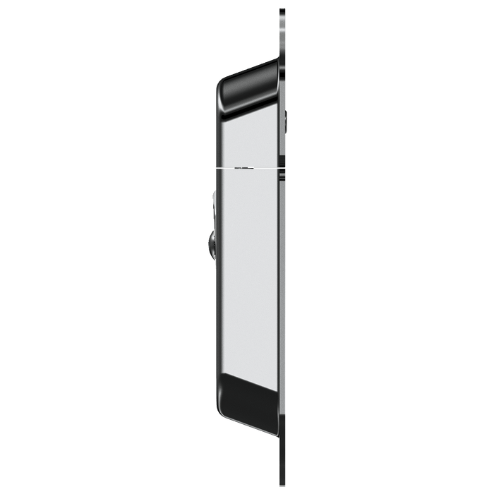 Stainless steel protected surface mount latch, side view