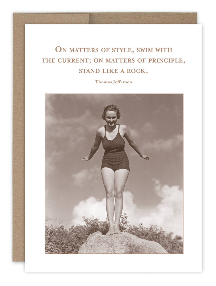 Stand Like A Rock Encouragement Card