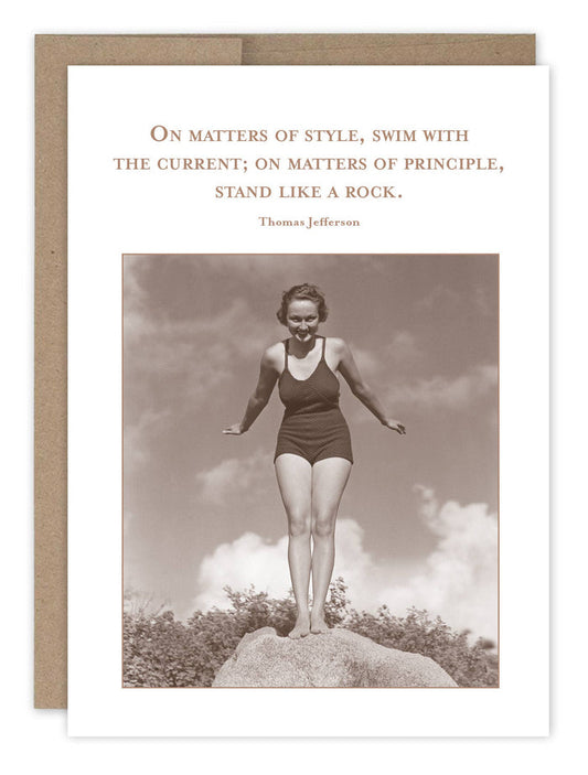 Stand Like A Rock Encouragement Card