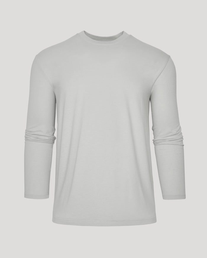Steel Classic Long Sleeve Crew Neck against a neutral backdrop.