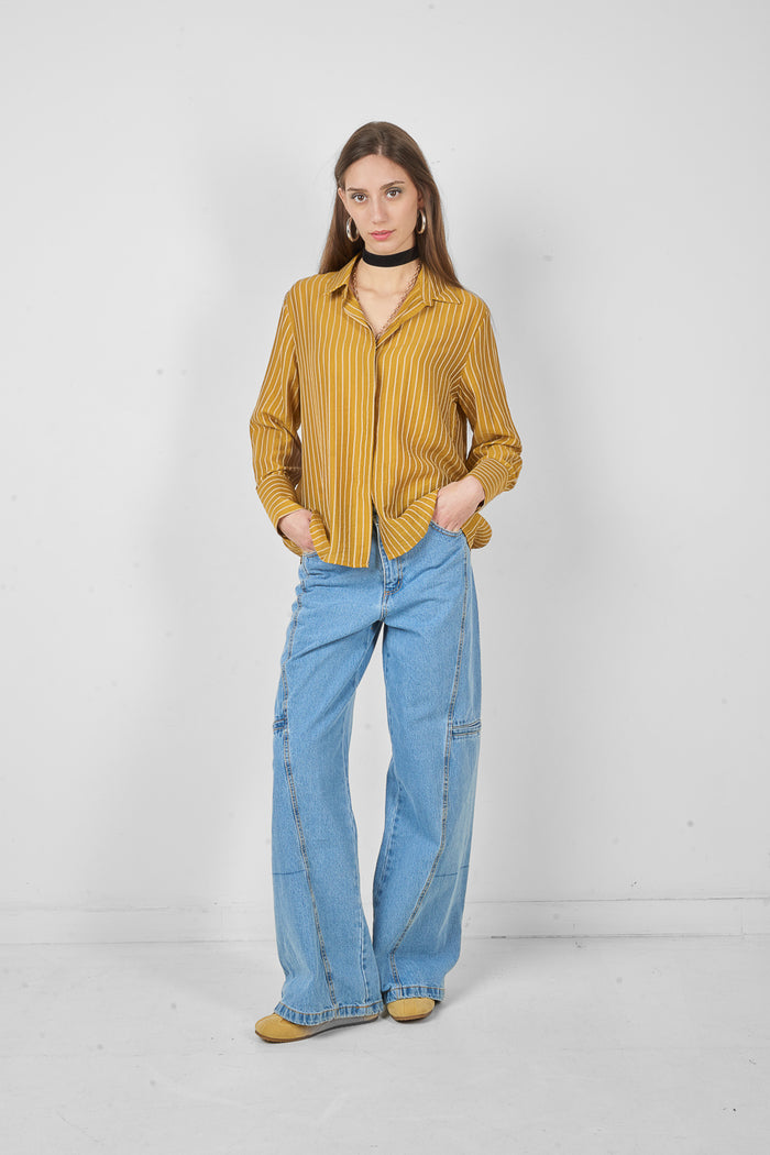 Striped button down shirt wholesale