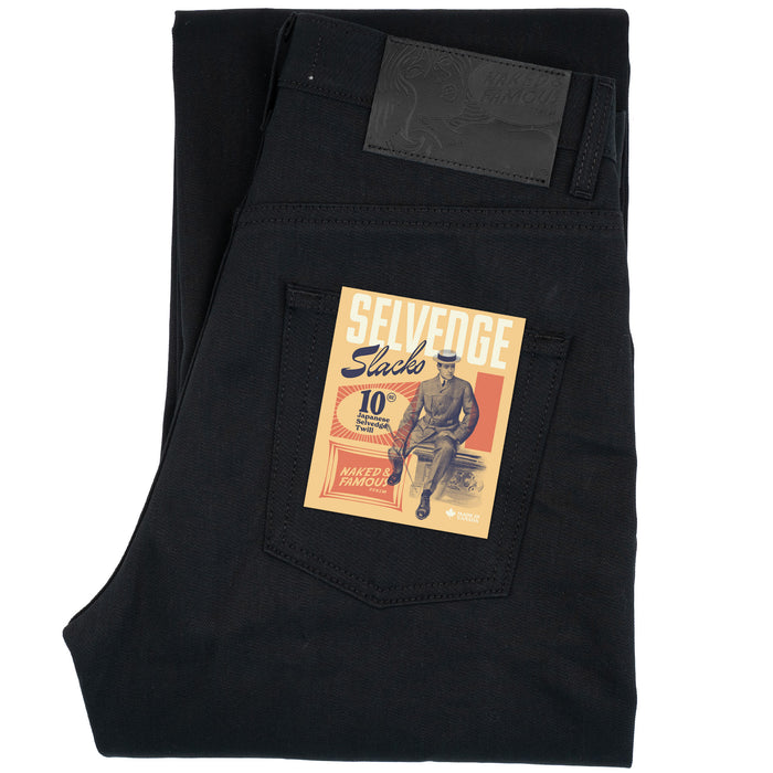Strong Guy - Selvedge Slacks Black by Naked & Famous Denim