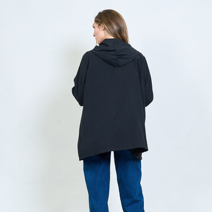 Structured utility zip jacket with hood wholesale