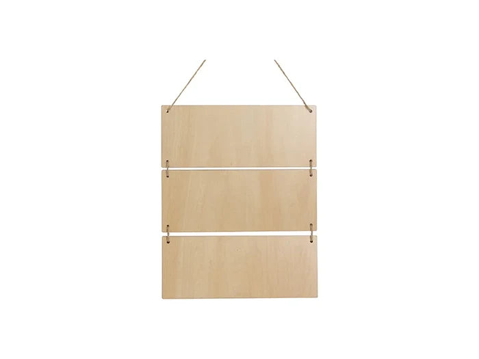 Sublimation Blanks 3 Pieces Plywood Hanging Wall Signs (Rectangle)