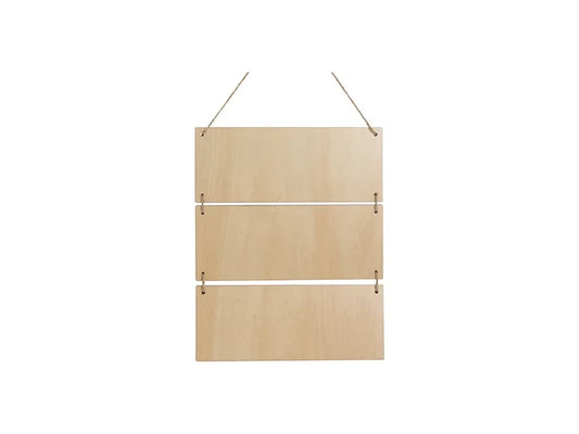 Sublimation Blanks 3 Pieces Plywood Hanging Wall Signs (Rectangle)