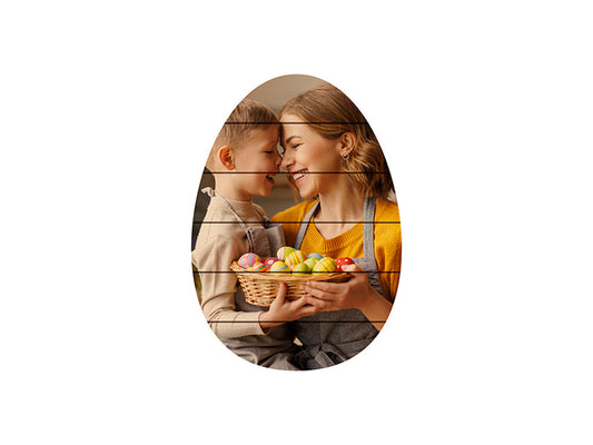 Sublimation Blanks Easter Egg Shaped Plywood Sign w/ Stripes (27*38*1.5cm)