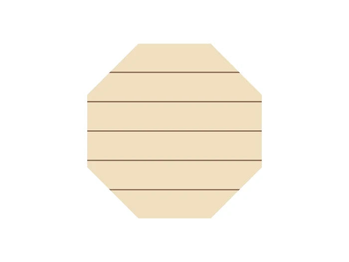 Sublimation Blanks Hexagon Plywood Sign w/ Stripes (25.4*25.4*1.5cm)