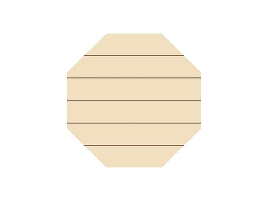Sublimation Blanks Hexagon Plywood Sign w/ Stripes (25.4*25.4*1.5cm)