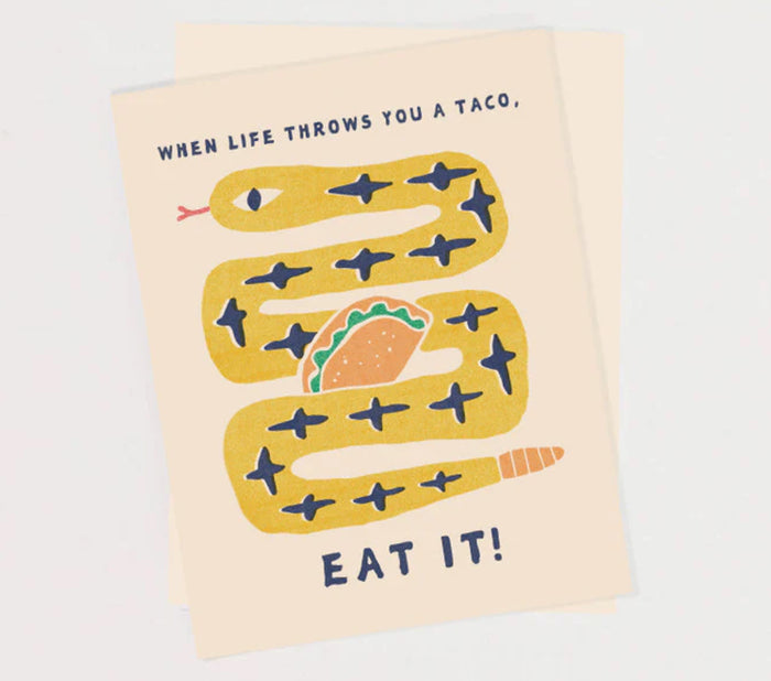 Taco Snake Greeting Card