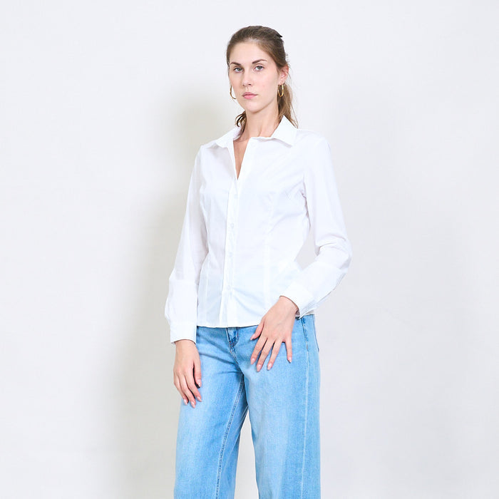 Tailored fitted poplin button-down shirt wholesale