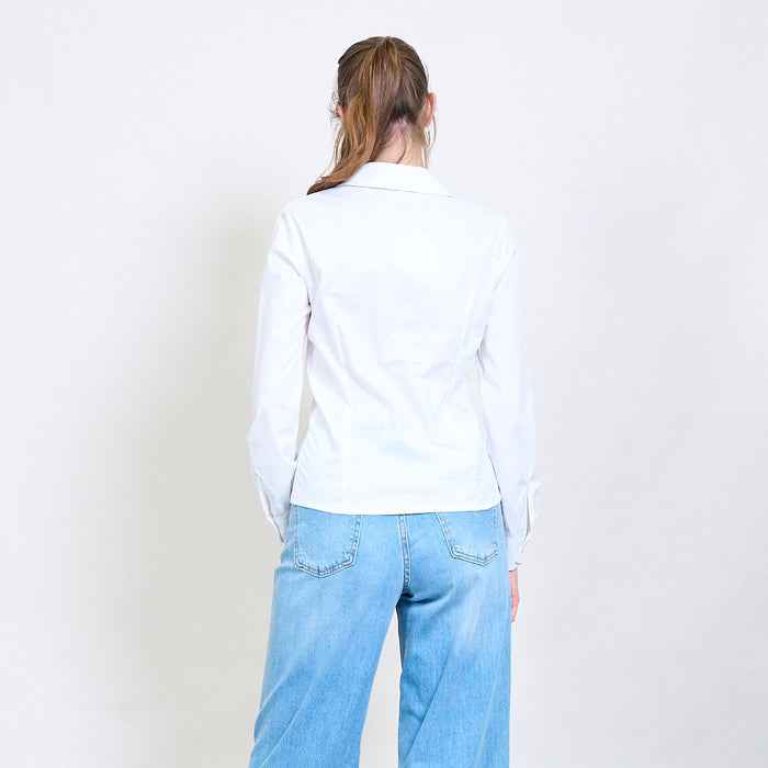 Tailored fitted poplin button-down shirt wholesale