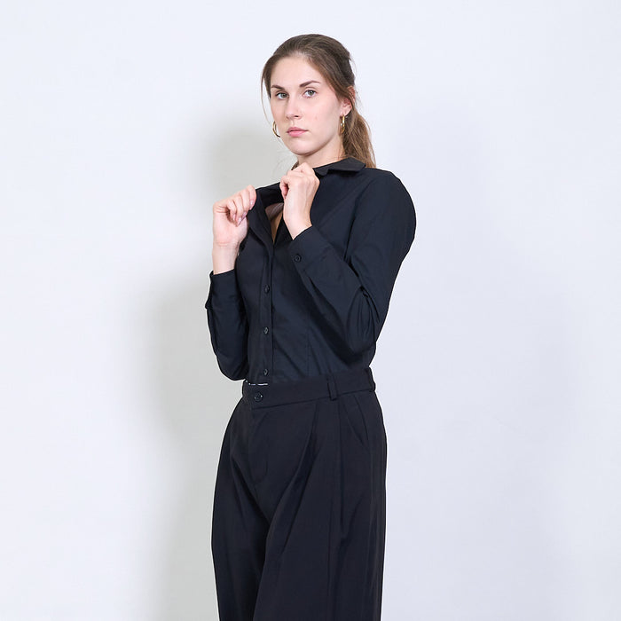 Tailored fitted poplin button-down shirt wholesale
