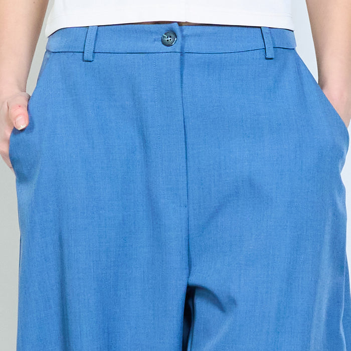 Tailored straight leg trousers with clean waistband wholesale