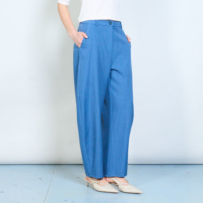 Tailored straight leg trousers with clean waistband wholesale