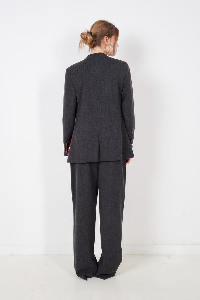 Tailored v neck button front blazer jacket wholesale
