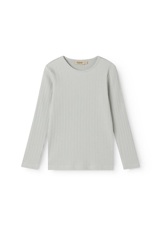 Lime green long-sleeved pointelle t-shirt children