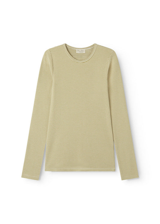 Womensmet t-shirt with green stripes
