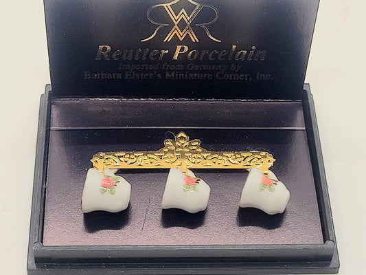 Teacups on Gold Hanger by Reutter Porcelain