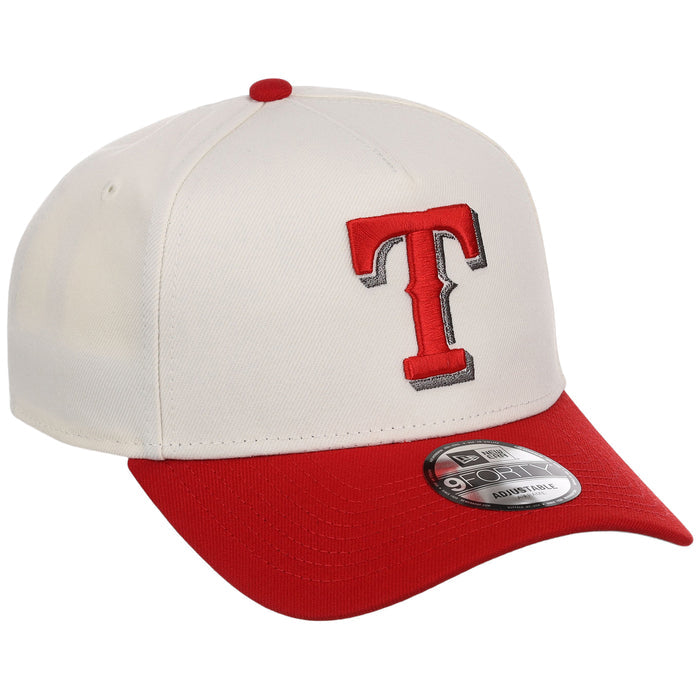 Texas Rangers MLB Chrome x Red FASHION CORE New Era 9FORTY A-Frame