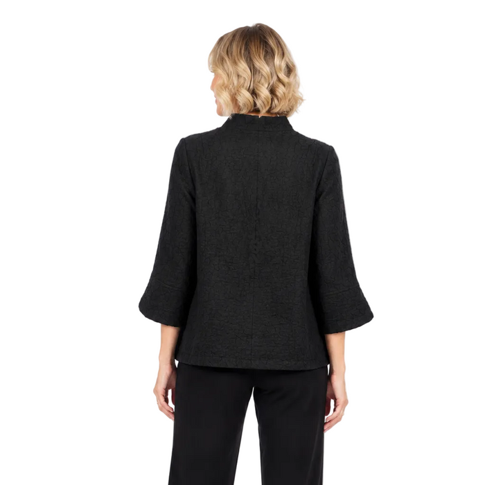 Textured Jacquard Jacket in Black - 4093-BLK