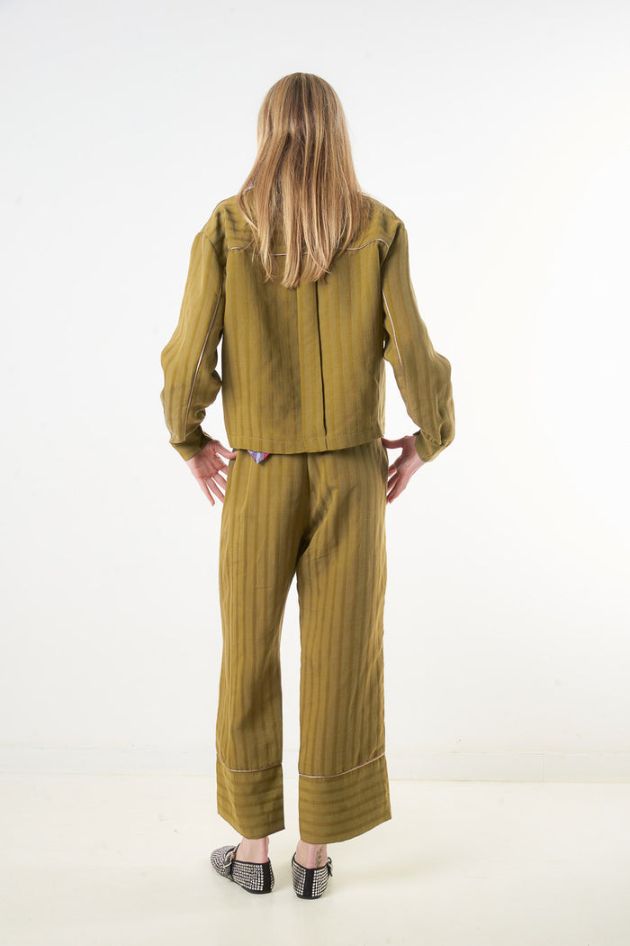Textured relaxed wide leg trousers with cuff hem wholesale