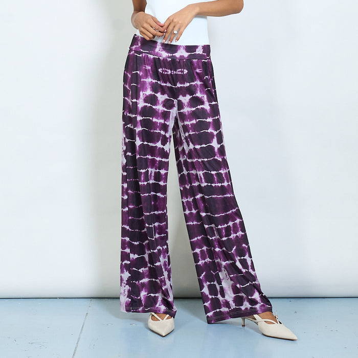 Tie-dye wide-leg relaxed trouser wholesale
