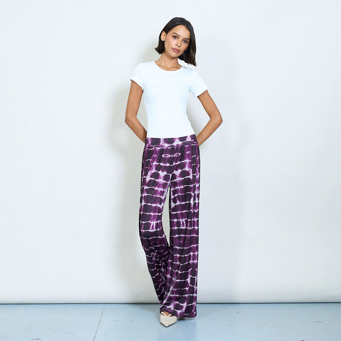 Tie-dye wide-leg relaxed trouser wholesale