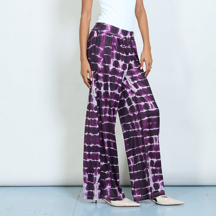 Tie-dye wide-leg relaxed trouser wholesale