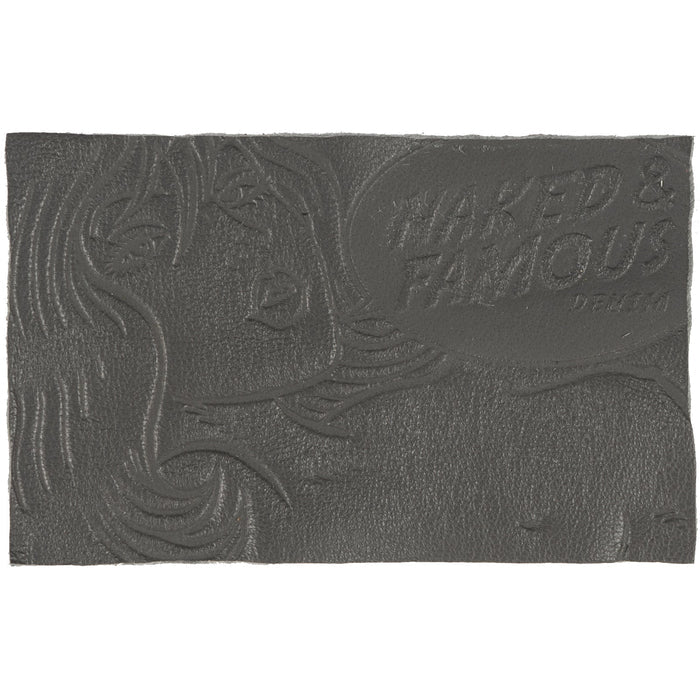 Tragic Blond Leather Patch - Grey Lambskin by Naked & Famous Denim