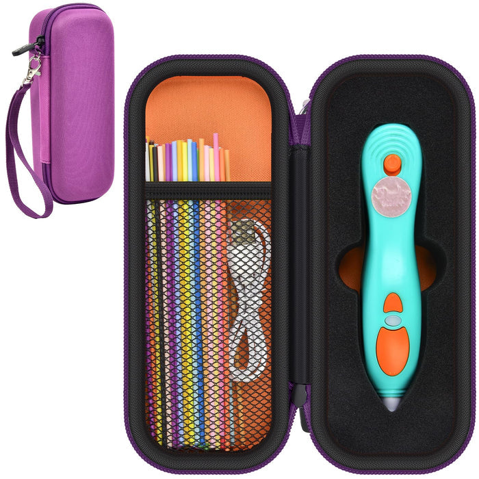 3Doodler Start+ 3D Pen Travel Case | ALKOO – Purple With Orange Inner – protective case product view