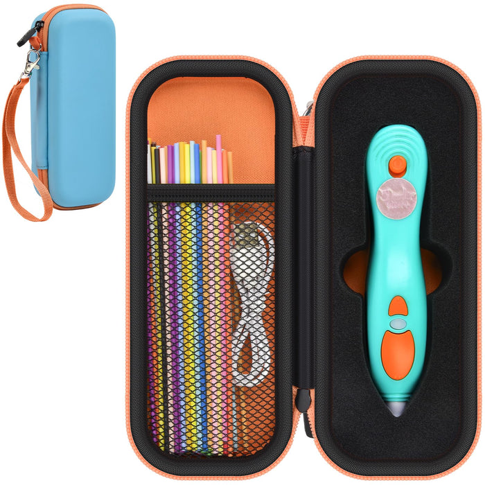 3Doodler Start+ 3D Pen Travel Case | ALKOO – Blue With Orange Zipper – protective case product view