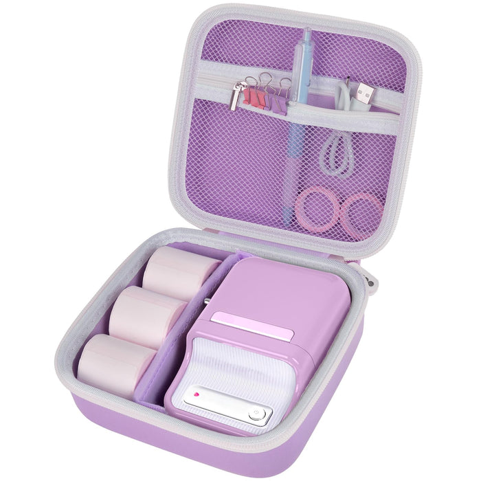 NIIMBOT B21 Label Maker Travel Case | ALKOO – Purple – protective case product view