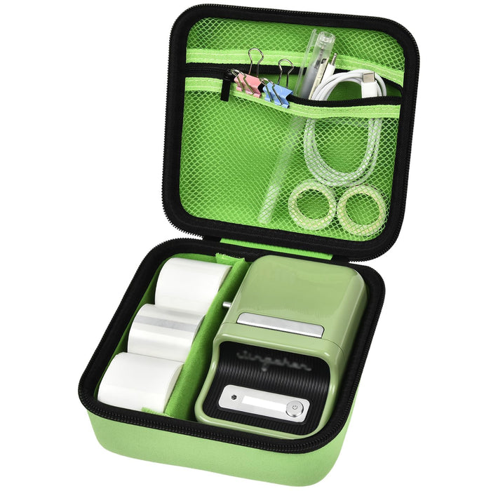 NIIMBOT B21 Label Maker Travel Case | ALKOO – Green – protective case product view