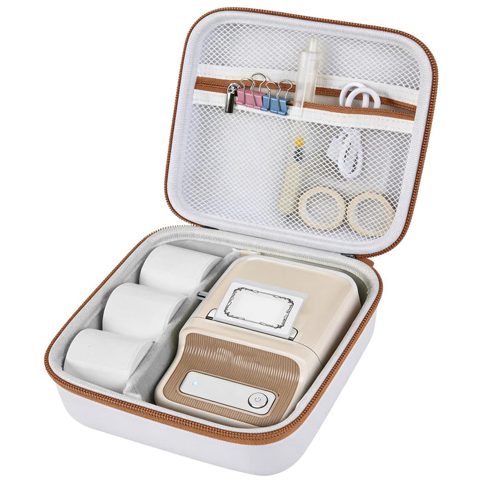 NIIMBOT B21 Label Maker Travel Case | ALKOO – White – protective case product view