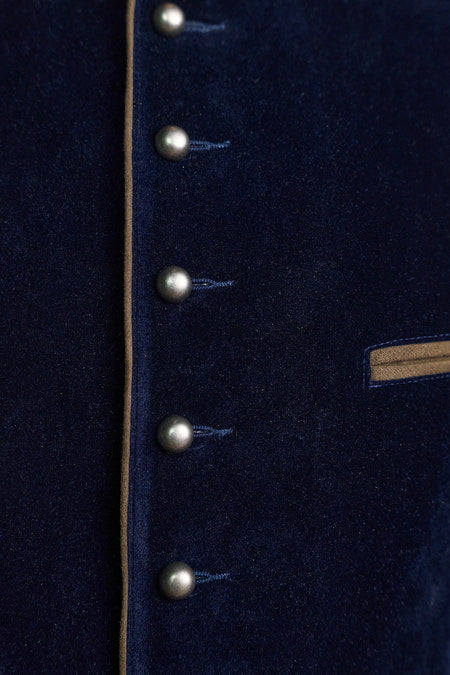 Trentini Traditional Vest Franz — blue