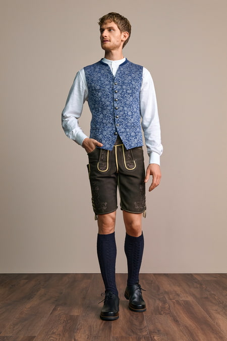 Trentini Traditional Vest Malte — blue