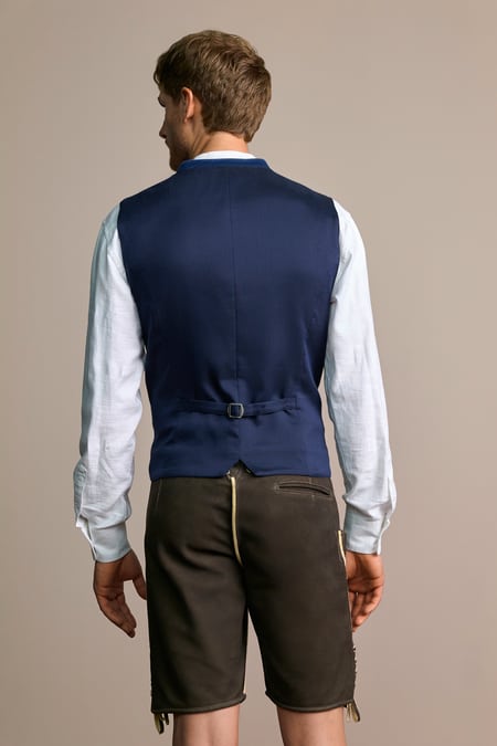 Trentini Traditional Vest Malte — blue