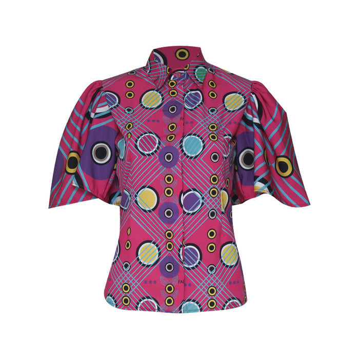 Tsonga Blouse with Flounce Sleeves