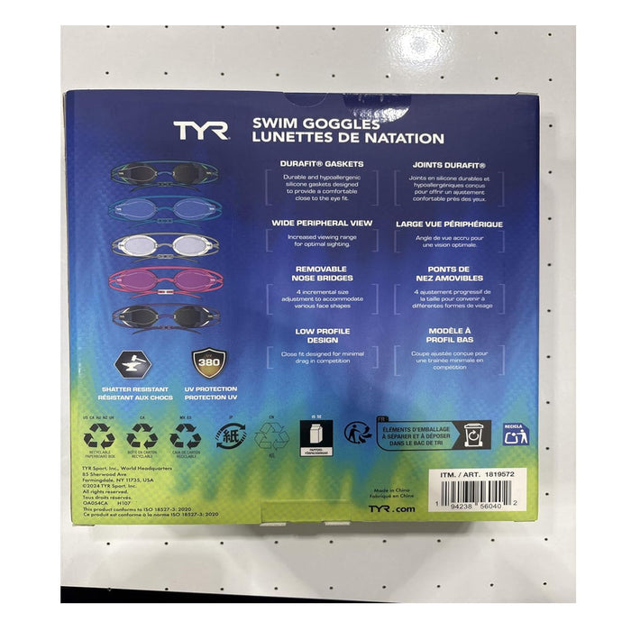 TYR Swim Goggles Lunettes De Nation-Junior 10+ages (Pack of 3)