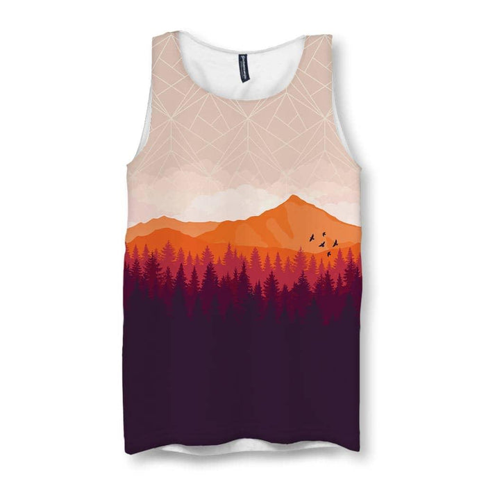 Digital geometry meets atmospheric wilderness in this striking vertical gradient. Contact us with accessibility feedback, we'd love to help!