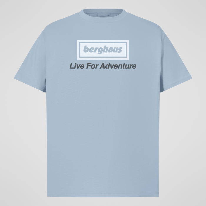 Unisex Adventure Tour Tee - Grey Blue