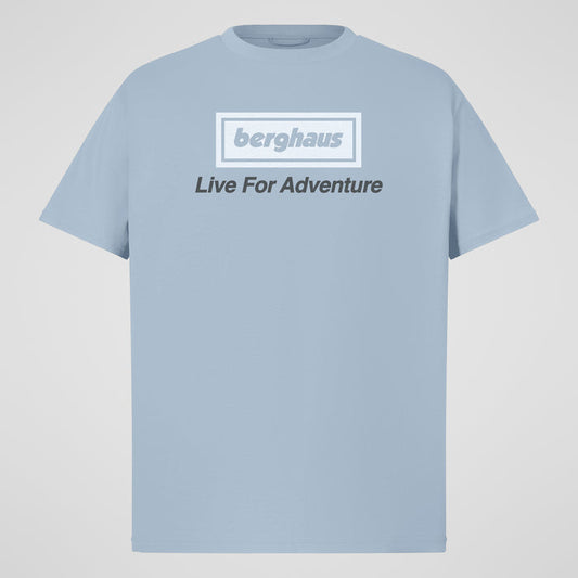 Unisex Adventure Tour Tee - Grey Blue
