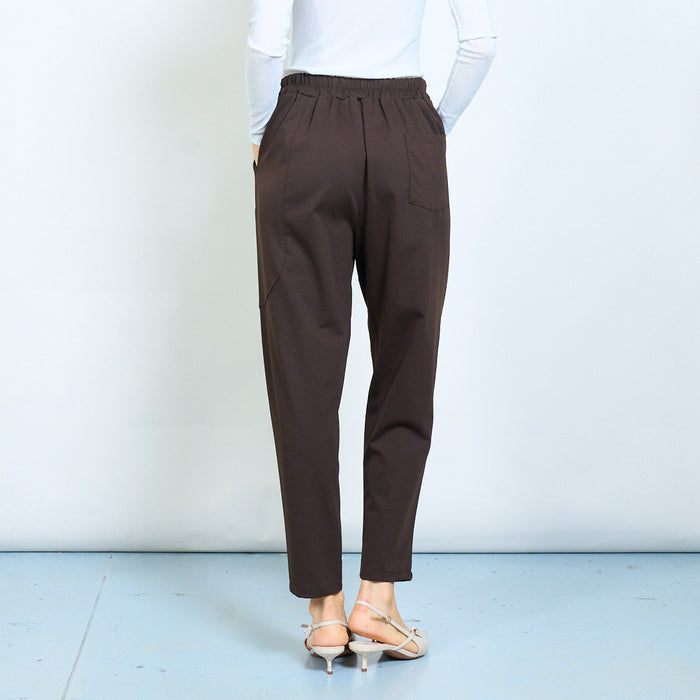 Utility pocket tapered trouser with elastic waist wholesale