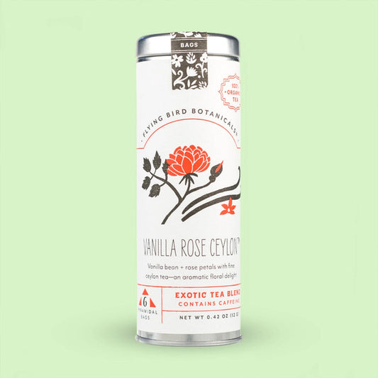 Vanilla Rose Ceylon 6 Bag Tea Tin