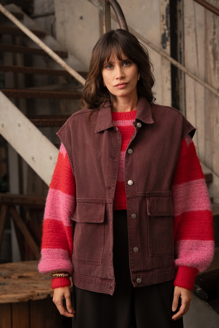 Veste sans manche Tess - Bordeaux
