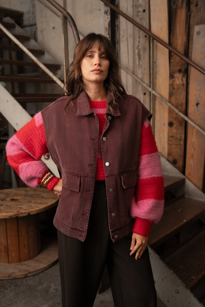 Veste sans manche Tess - Bordeaux